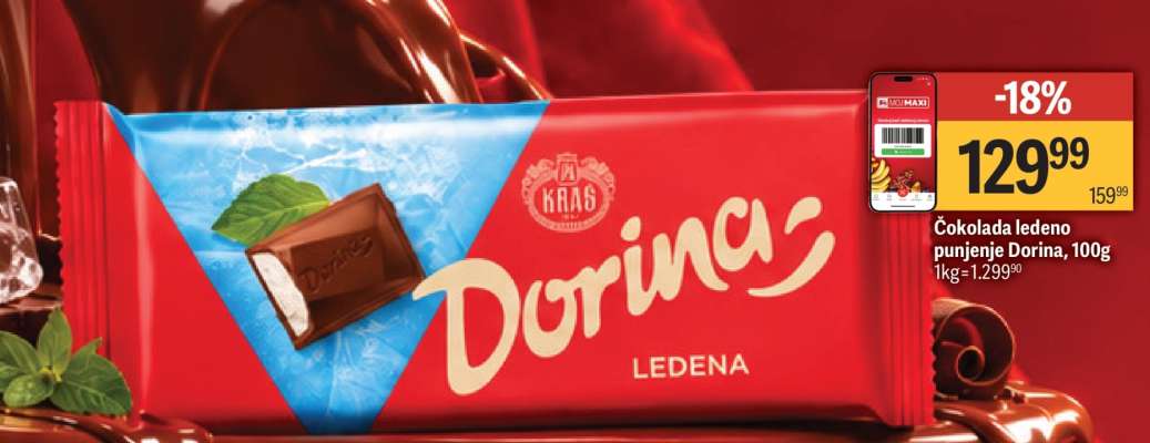 Čokolada ledeno punjenje Dorina 100g