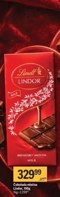 Čokolada mlečna Lindor, 100g