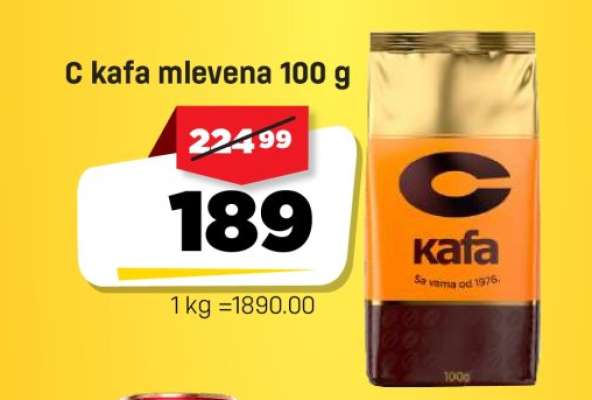 C kafa mlevena 100 g