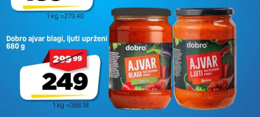 Dobro ajvar blagi, ljuti uprženi 680 g