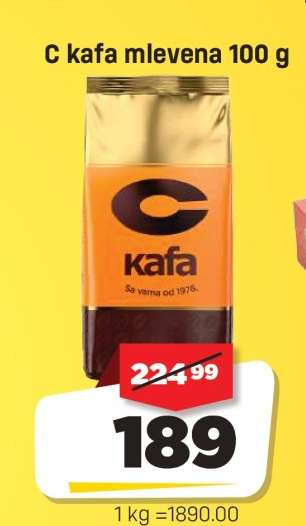 C kafa mlevena 100 g