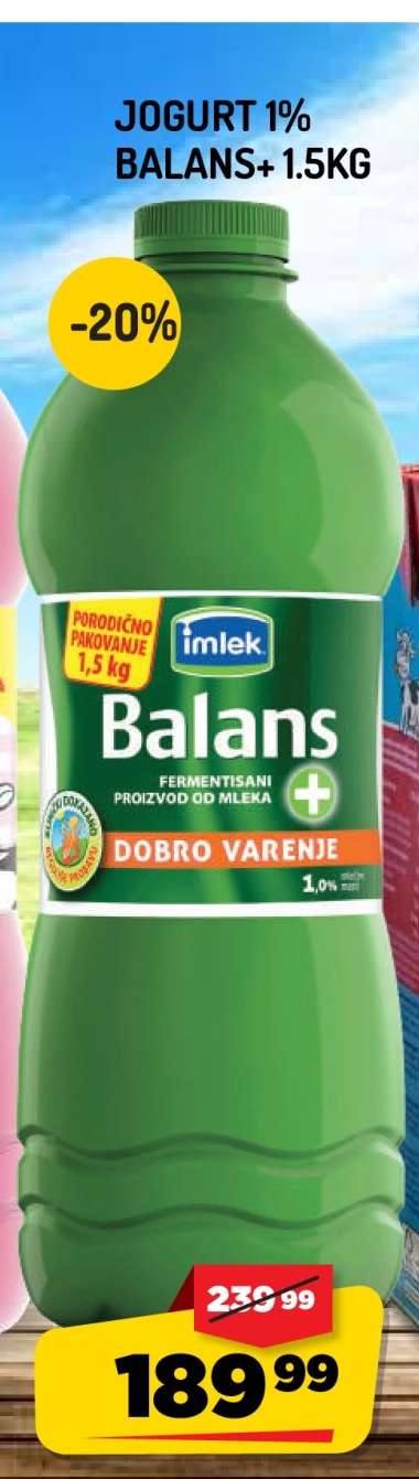 Jogurt 1% Balans+ 1.5kg
