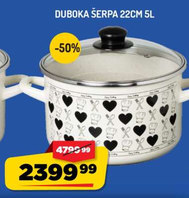 DUBOKA ŠERPA 22CM 5L