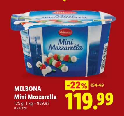 Milbona Mini Mozzarella