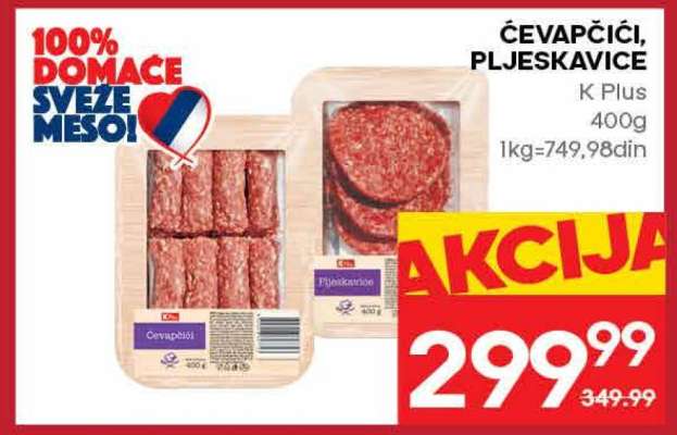 ĆEVAPČIĆI, PLJESKAVICE