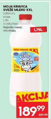 MOJA KRAVICA SVEŽE MLEKO XXL