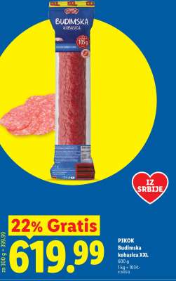 Pikok Budimska kobasica XXL