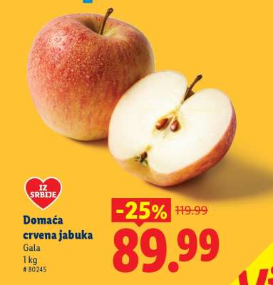 Domaća crvena jabuka