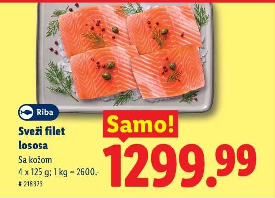 Svěží filet lososa