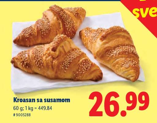 Kroasan sa susamom