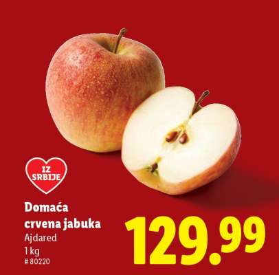 Domaća crvena jabuka