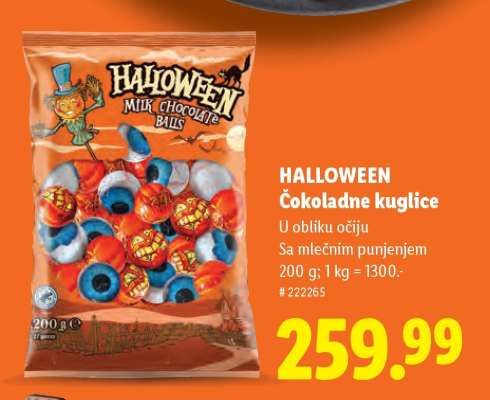 Halloween Čokoladne kuglice