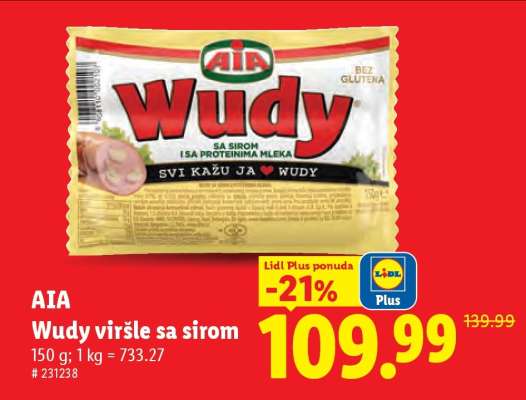 AIA Wudy viršle sa sirom