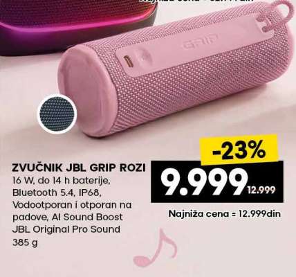 ZVUČNIK JBL GRIP ROZI