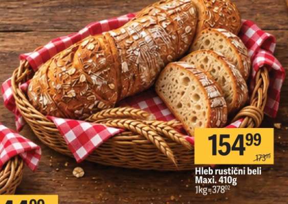 Hleb rustični beli Maxi 410g
