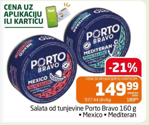 Salata od tunjevine Porto Bravo 160 g