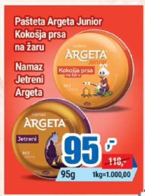 Pašteta Argeta Junior Kokošja prsa na žaru