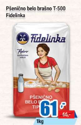 Pšenično belo brašno T-500 Fidelinka