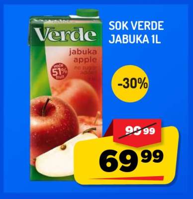 Sok Verde Jabuka 1l