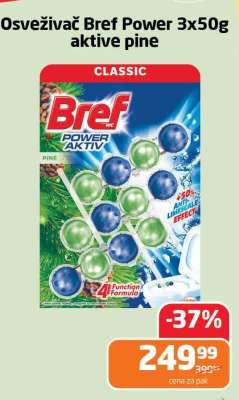 Osveživač Bref Power 3x50g aktive pine